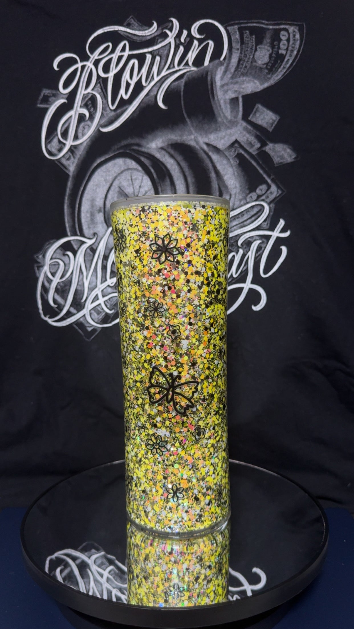 flower/butterfly  tumbler