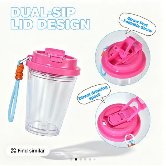 12 oz Dual - Sip cup yellow