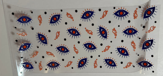 Red and blue evil eye