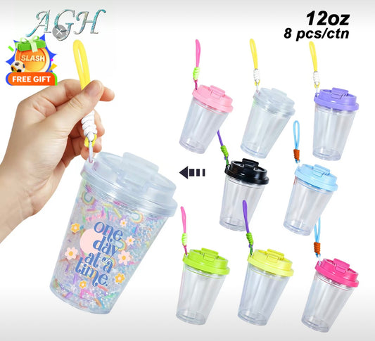 12oz Dual-Sip cups Pink