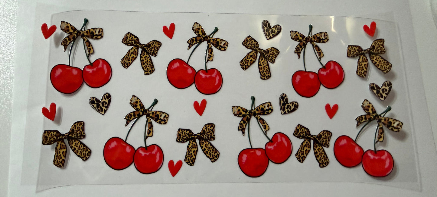 Cherry and cheetah bows